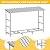 LIANTRAL 4ft Firewood Rack Outdoor with Cover, Heavy Duty Metal Fire Wood Storage Rack for Indoor Outdoor, Log Holder Stand for Fireplace