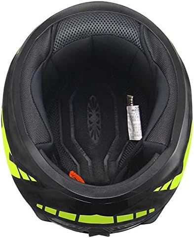 Miniatura 4 de Casco de motocicleta de cara completa verde con cuernos de montar Motocross Racing Motobike Casco de Motocicleta