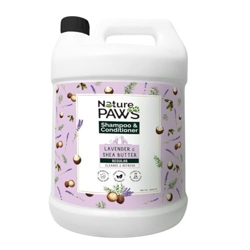 Image of Regular Range Pet Shampoo & Conditioner with Lavender & Shea Butter Nourishing Care for Dogs & Cats (Anti-Odour, Calming, Refreshing) (5000 ml)