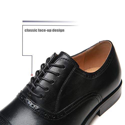 Mens Cap Toe Oxford Leather Lace Up Classic Comfortable Modern Formal Business Dress Shoes for Men4