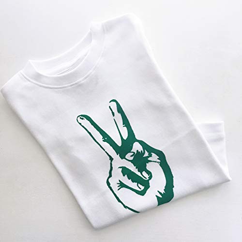 The Spunky Stork Toddler Peace Hand Sign Organic Cotton Unisex Tshirt3