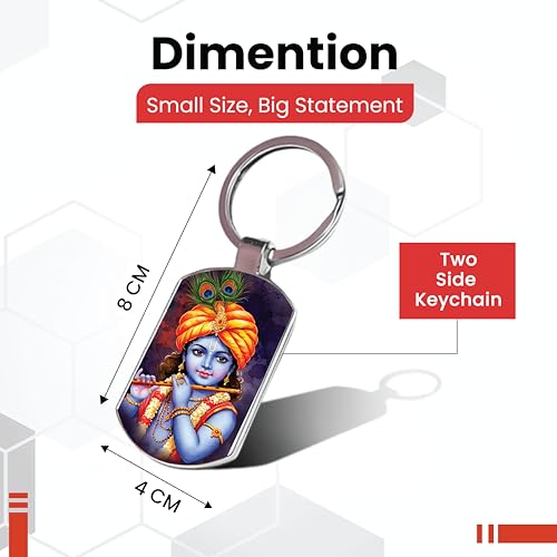 Image of Stylish Metal Keychains with Permanent Glossy Print - Inspirational Quotes & Spiritual Designs - Perfect Key chains for loved ones, Personal Use, Gifts & Return Gifts