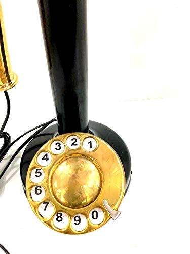 Robin-Exports-Polished-Phone-Retro-Desk-Telephone-Classy-Old-Design-Rotary-Dial-Candlestick-Black