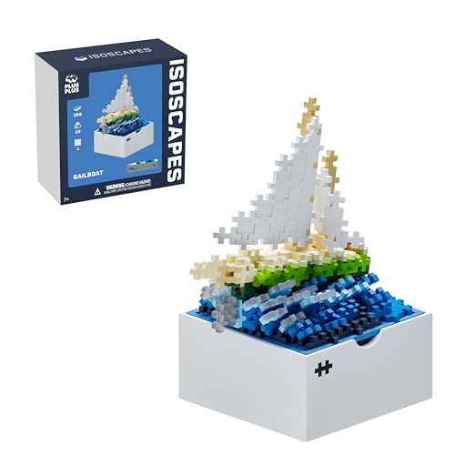 PLUS PLUS Isoscapes, Maritime Sailboat - Architecture Gifts for Kids Adults - image 1