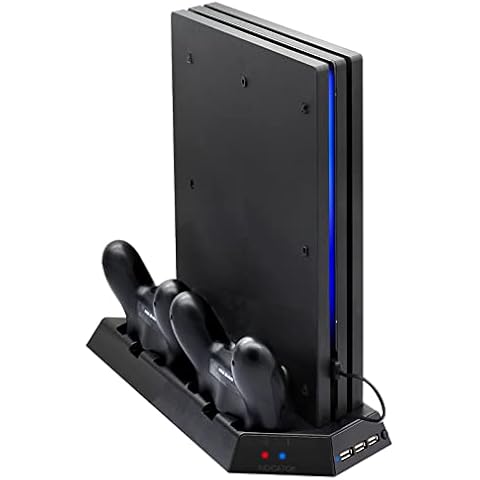 FASTSNAIL PS4 Pro Vertical Stand with Cooling Fan Cover
