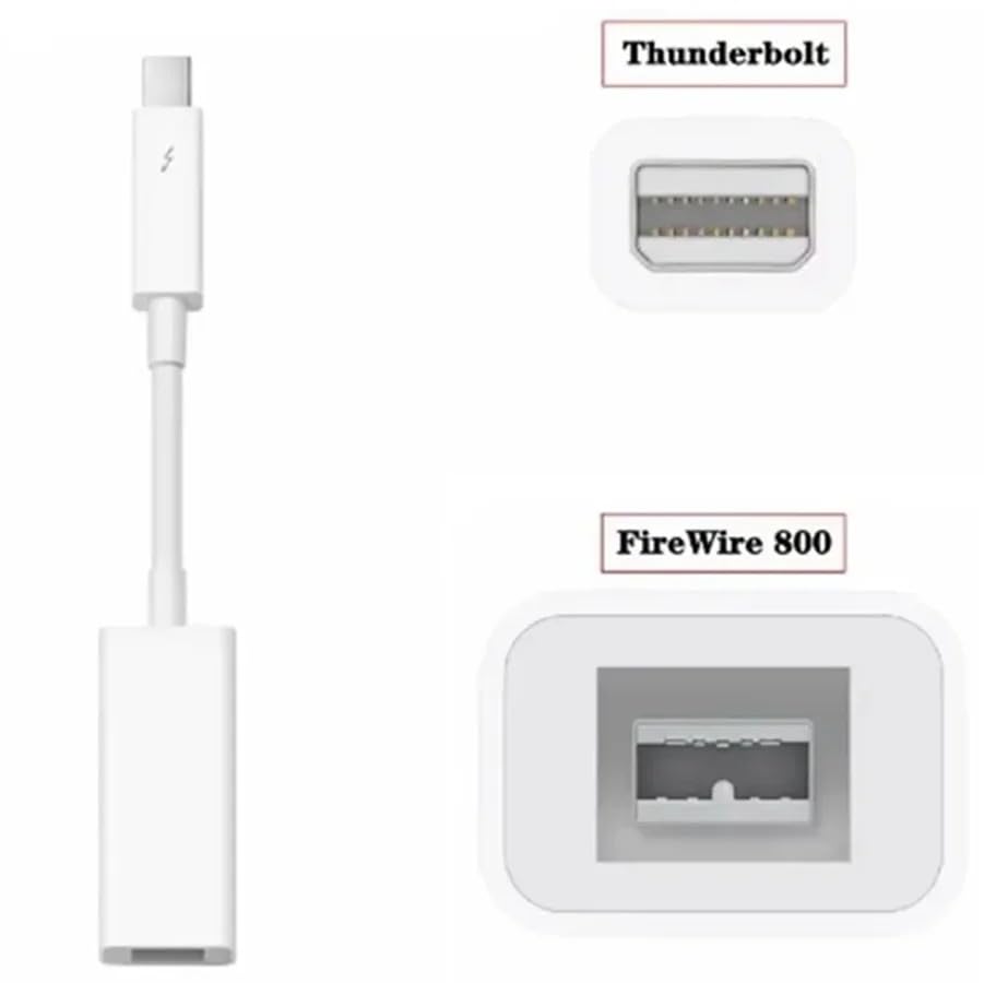Adaptador Firewire 800 para interfaz de Mac conector 1394B portátiles Thunderbolt 2 y 3 2