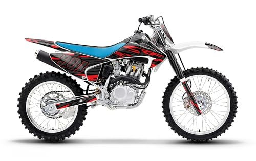 Kalair GFX Graphics Kit for Honda CRF 150F (2003-2007) Twitch Series Red 09 Mil - Dirt bike Custom Racing Graphics Decals Stickers Kit, no-plastics