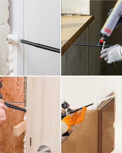 PU Schaumpistole - Lytool 2 tlg. Bauschaumpistole BENÖTIGT KEINE REINIGER Dosierpistole aus Metall für Heimwerker und Profi (mit 12 Verlängerungsrohre)