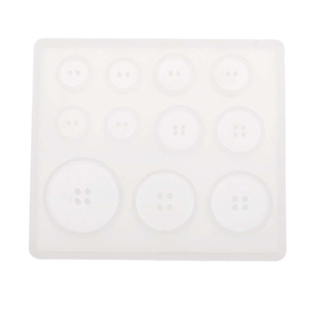 Optimuss 1 Sheet/11 Sorted Sizes Button White Silicone Mold Diamond Pendants Charms Mold DIY Jewelry Resin Moulds Epoxy Molding Tools Cake Candy Moulds-image-32