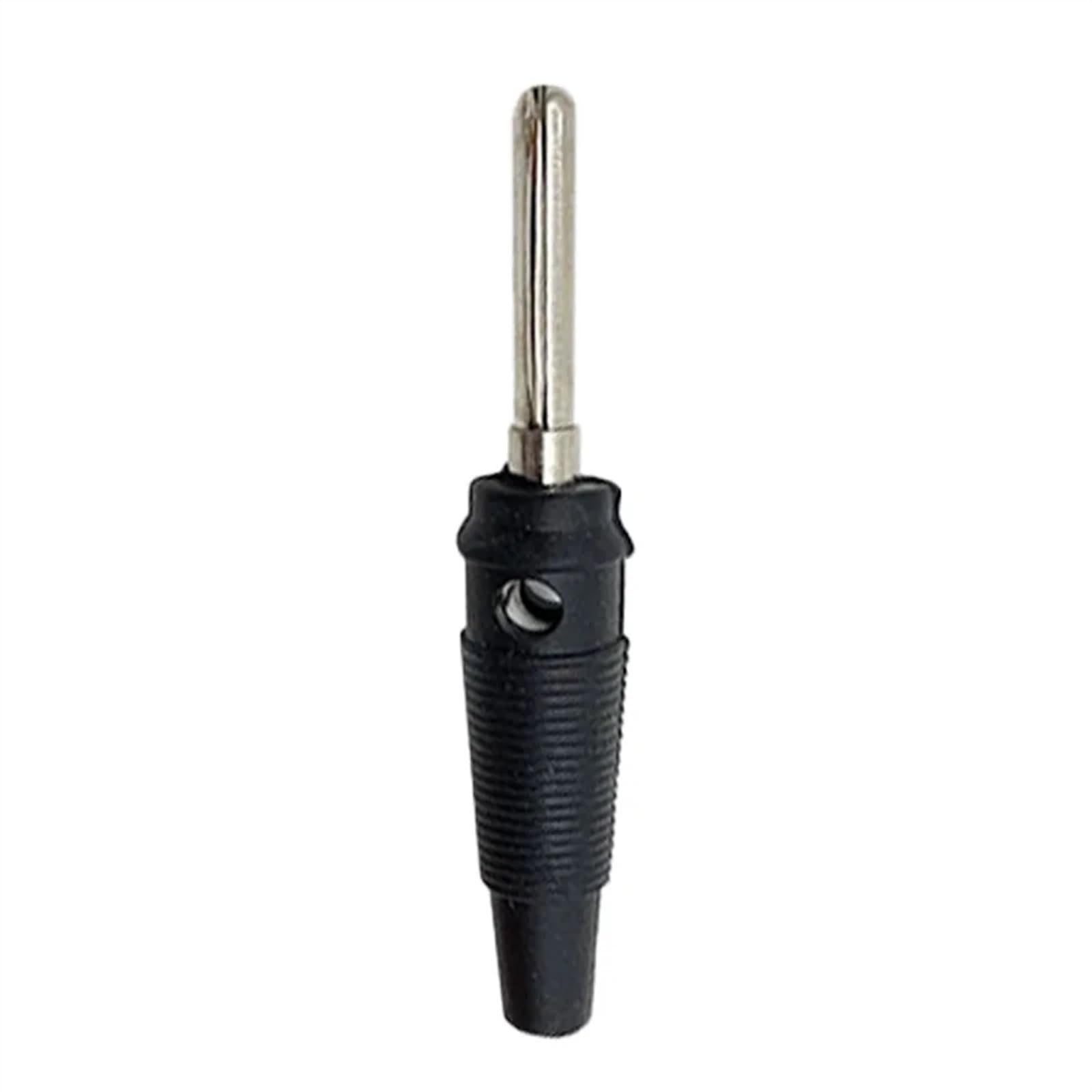 20 sztuk wtyków bananowych 4 mm, izolowanych prądem, osłonięte, można układać w stos, przyłącze głośnika, przyłącze śrubowe, adapter kablowy (20 czarny)