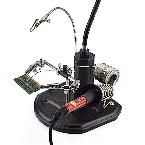 Soudure nette sans trembler avec la loupe LED HJMMWT 4X 2.5X
