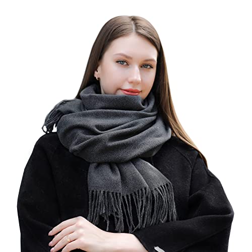 MASADA Damen Winterschal warmer und weicher Schal - Dunkelgrau