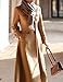 Mywinway Long Wool Coats for Women 2025 Fall Winter Double Breasted Peacoat Jackets Maxi Trendy Trench Coat,Camel,L