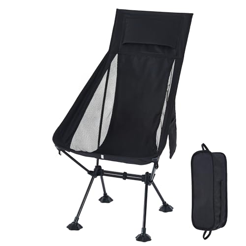 High Back Lightweight Camping Chair for Adults with Wide...
