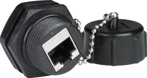 IP67 Waterproof CAT6 RJ45 Feed-Thru Coupler, Case Side