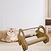 Wood Scratcher Toy Interactive Multifunctional Sturdy Claw Scratcher with Sisal Ball for Playing Kittens Indoor Cats