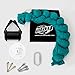 play juggling - Ceiling Plate Kit + Aerial Silk with Certified Hook + Screw Carabiner for Aerial Acrobatics and Aerial Arts, 100% Polyester - Certified (19.69 ft / 6 m - Turquoise)