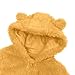 Children's Boys and Girls Outfit Bear Hooded Long Sleeve Jumpsuit Loose 2025 Winter Romper Fashion Fleece Coat Yellow