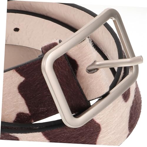 LIFKOME Cow Pu Belt Pants Animal Print Belt Fashion Western Belt Accessories Sashes Cow Print Belt3