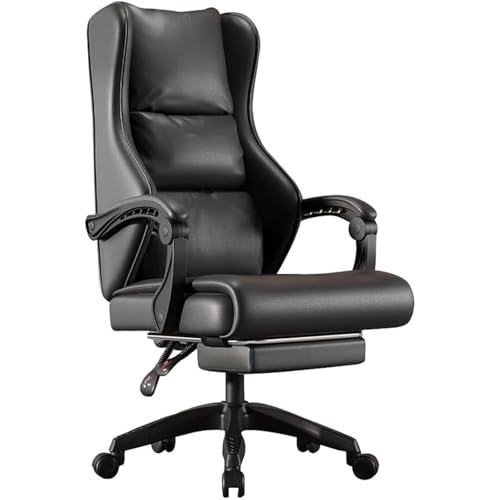 Silla de Oficina reclinable ergonómica con Altura Ajustable, reposapiés retráctil, apoyabrazos Altos y rotación de 360°, soporta hasta 150 kg/330 LB