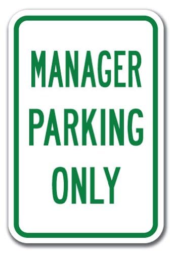 Panneau de parking en aluminium résistant lot de 2 plaques pour manager