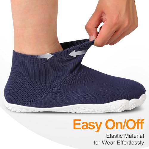 Image of Barefoot Socks Shoes for Women Men | Wide Toe Box, Zero Drop Feel, Slip-On Sock Fit, Durable Rubber Sole, Removable Insole, for Gym, Beach, Travel, Outdoors