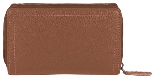 Image of WildHorn Genuine Leather Ladies Wallet - Elegant Women's Clutch Purse with 10 Card Slots, Perfect for Daily Use (Walnut)