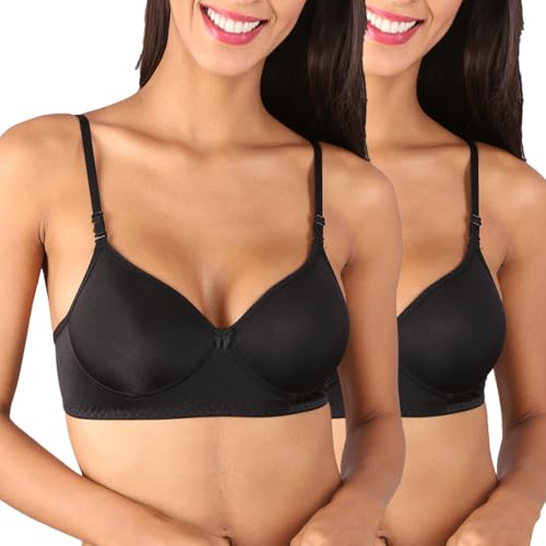 Image of Bralux Women's Cotton Based Non-Wired Padded T-Shirt Bra