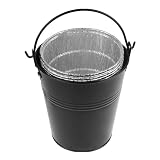 YUEHISY Grillfetteimer für Traeger & Pit mit 12 Aluminiumfolienlinern, Aluminiumlegierung Tropfölfänger, für Einfache Bereinigung BBQ -Zubehör
