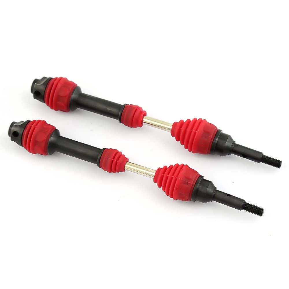 Axial SCX10 II Upgrade Parts (AX90046, AX90047) Steel Front CVD Drive Shaft - 1Pr Set Black