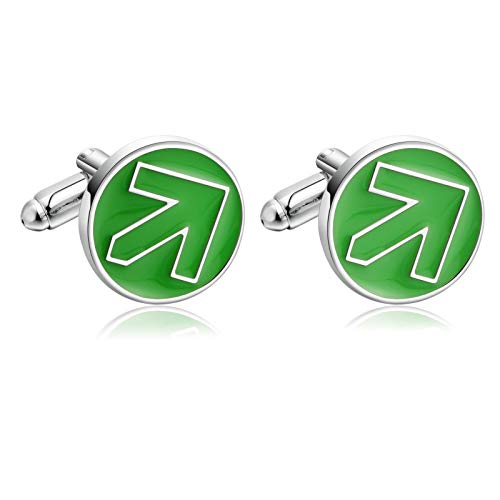 Epinki Stainless Steel Cufflinks for Men Green Arrow Cufflinks Classic Cufflinks Formal Business Wedding Shirts
