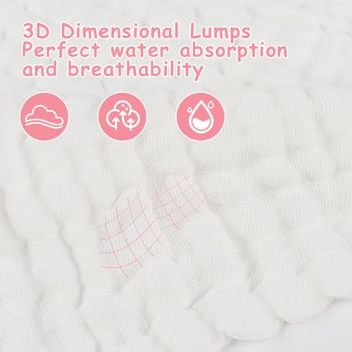 Miniatura 3 de Aidea Paños Y Paños Para Eructos, Toallas Absorbentes De Muselina De Algodón, Grandes, Suaves, Transpirables, Esenciales Para Recién Nacidos Para Niños Y Niñas, Esenciales Para Recién Nacidos, Paquete