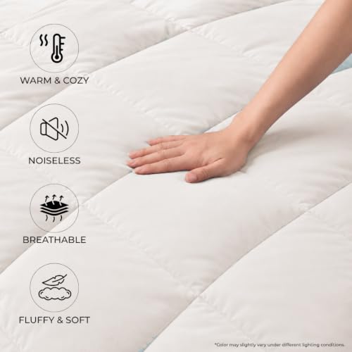 Image of King Size Comforter for Double Bed, 220 GSM Soft Microfiber AC Comforter, All Season Lightweight Reversible Blanket Bed Quilt, Premium Bedding, 90 x 100 Inch, Cream-Light Brown