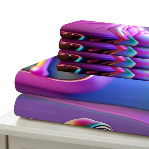 Housse de couette microfibre avec fermeture éclair parure de lit 3D