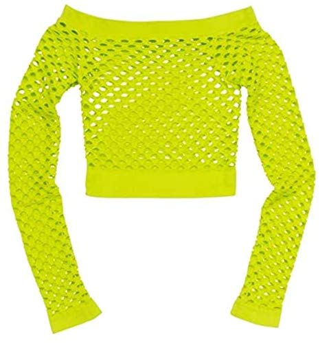 Green fishnet crop top Clearance