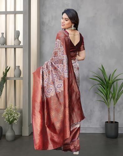 Image of Yashika Women's Banarasi Kanjivaram Art Silk Saree Set with Blouse |saree for Women | Saree | New Sari | Saree