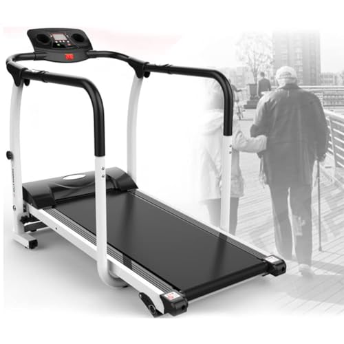 Image of Walking Treadmill with Long Handraill for Balance, Recovery Fitness Exercise Machine Foldable for Home Use Treadmill Walking Pad with Holder for Phone & Cup