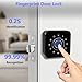 UMIK UMIKSMART 4 in 1 Fingerprint Smart Door Lock, Keyless Entry Door Lock with Fingerprint and Touchscreen Keypad, Tuya App Control, Auto Lock, Easy Install for Home, Apartment, Office