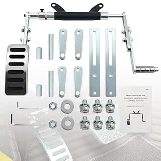 Dewinston Universal Left Foot Accelerator Pedal, Assist for Handicap Disabled Injured Stroke Drivers, Removable and Adjustable Design Compatible with Most Automatic Vehicle Models