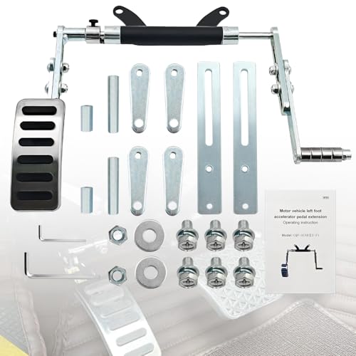 Dewinston Universal Left Foot Accelerator Pedal Assist for Handicap Disabled Injured Stroke Drivers Removable and Adjustable Design Compatible with Most Automatic Vehicle Models