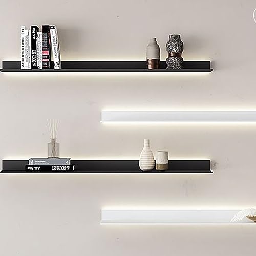 Étagères flottantes fixées au mur à forte capacité avec LED - 7