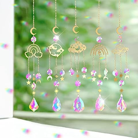 5Pcs Atrapasoles de Cristal Cover