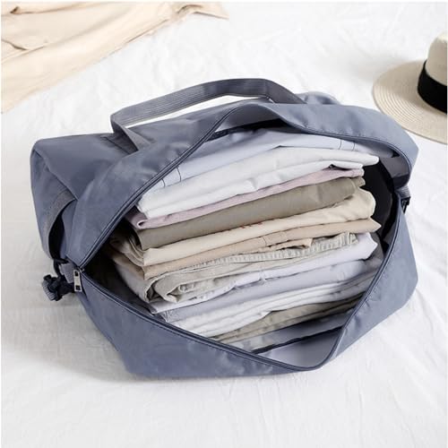 INVODA Travel Bag Carry on Duffle Bag Tote Spirit Airlines Personal Item Bag Shoulder Weekender Overnight Bag Waterproof Sports Gym Bag for Women and Men (Grey)2