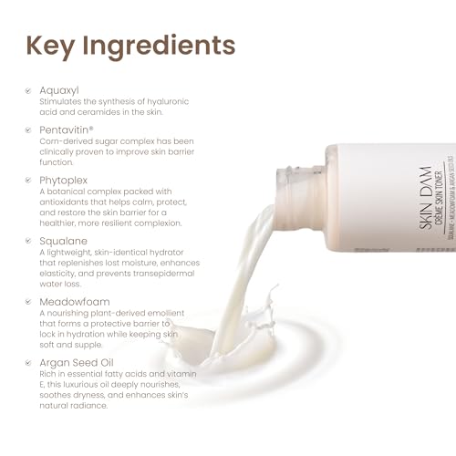 Image of Personal Touch Skindam Creme Milky Skin Toner & Mist 2 In 1 | Squalene, Meadowfoam, Argan Seed Oil, Buildable, Weightless, Makeup Friendly | Oily Dry Sensitive Combination | 72 Hours Hydration | 100 ML