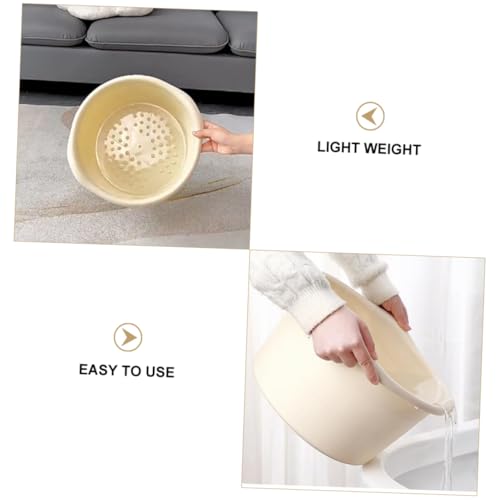 Tina de Plástico para Baño de Pies 7L Beige miniatura 4