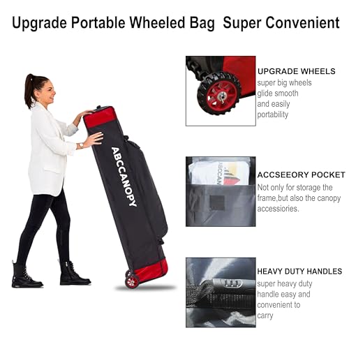 Image of ABCCANOPY Heavy Duty Easy Pop up Canopy Tent with Sidewalls 10x20, Black