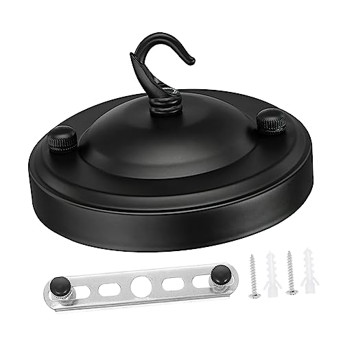 DOITOOL Lámpara Colgante De Techo Con Pantalla Lámpara De Techo Ganchos Negros Ganchos Decorativos Cubiertas De Luz Artefacto De Iluminación Piezas De Candelabro Luces De