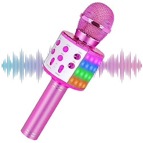 drahtloses Bluetooth-Karaoke-Mikrofon, tragbare 3-in-1-Handheld-Mikrofonlautsprecher-Weihnachtsfeier zum Geburtstag