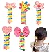 Cinti di Capelli Colorati per Cavi Telefonici,5 pezzi di elastiche bobine Fasce per Capelli Colorate per Bambini,Fasce per Capelli in Filo di Telefono Intrecciato per coda di cavallo immagine