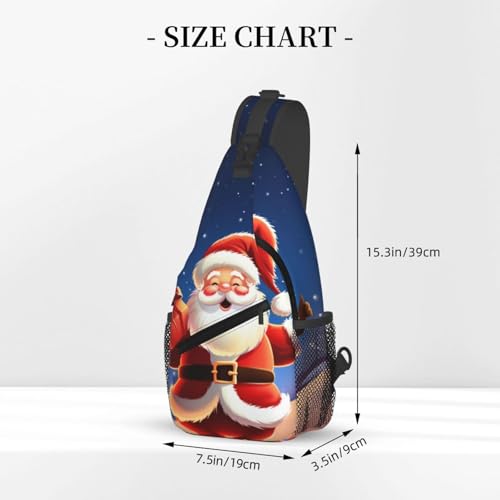 Bolso Cruzado Navideño de Santa Claus para Hombre y Mujer miniatura 3